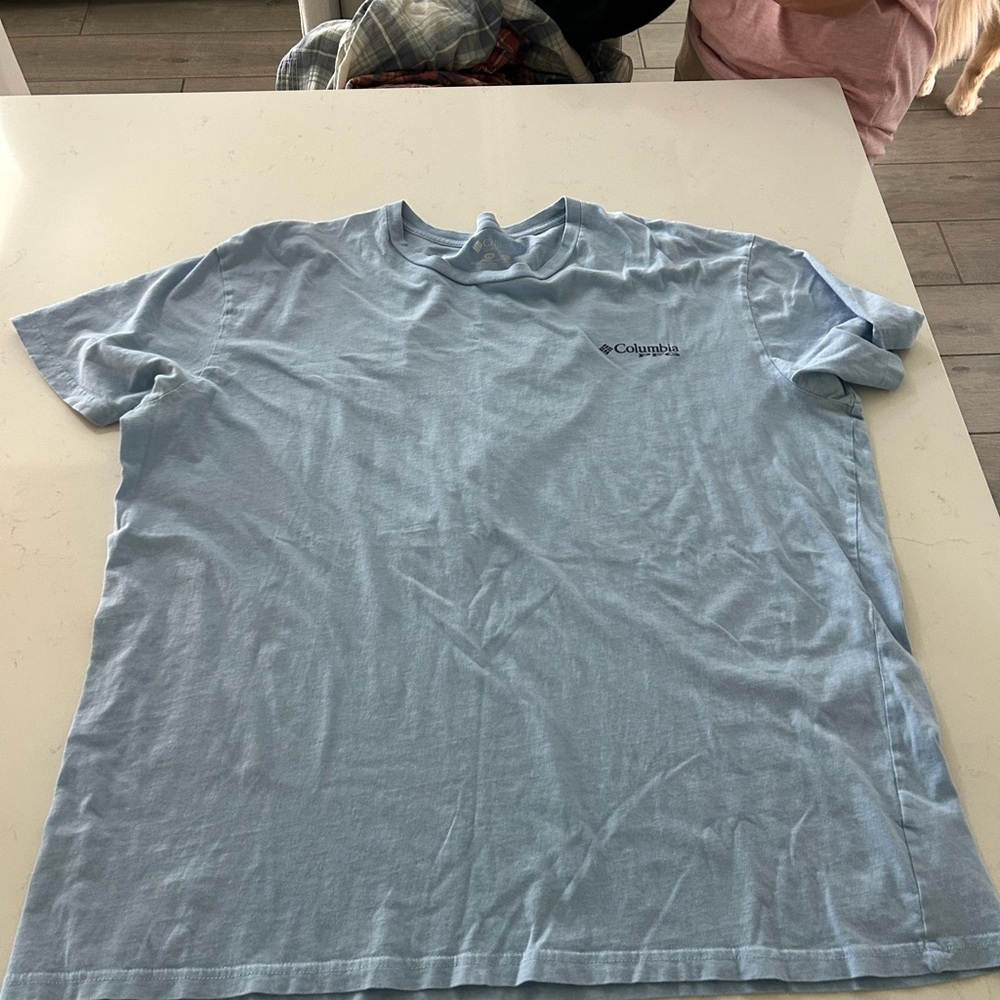 Columbia Blue Short Sleeve Tee Casual Comfort